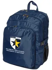 Navy Back Pack With Embroidery