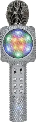 Sing-Along Bling Bluetooth Karaoke Microphone and Bluetooth Stereo Speaker All-I