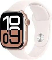 [Apple] Watch Series 10 GPS + Cellular 42mm Rose Gold Aluminium Case with Light Blush Sport Band - M/L