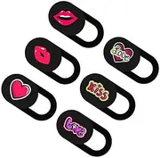 TEHAUX 3sets Cartoon Privacy Protection Webcam Cover Slide Ultra Thin Camera Cap for Laptop Tablet Phone Easy Open Lightweight Durable for Secure Use 6pcs*3