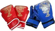 Abaodam 2Pairs Kickboxing Gloves Sparring Gloves for Comfortable PU Mitts for Boxing Thai Fitness Training Tiger Design