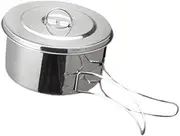 Perfeclan Camping Bowl Cookware Portable Easy to Clean Compact Practical with Handle Lid Outdoor Bowl for Fishing Travel Barbecue Trips