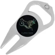 Capricorn Zodiac Stars Golf Ball Marker Divot Repair Tool Bottle Opener