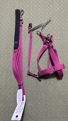 Lupine Eco Step In 3/4” 15”-21” Berry Dog Harness, 6’ Leash, 1/2”Collar Set