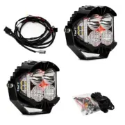 Baja Light Pod Pair Red Backlight LP4 Pro Combo Pattern Clear Lens Universal
