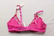 Victoria's Secret Women's Logo Lace Open-Cup Demi Bra CA4 Fuchsia Frenzy Small