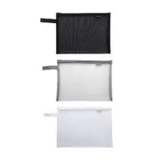 Durable A4 File Folder Mesh Zipper Pouch Document Bag 3 Colours Organizer