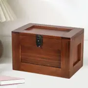 Vintage Wooden Storage Box Treasure Box for Art Hobbies Crafts Collectibles
