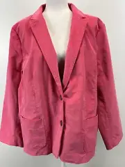 NEW! Talbots Corduroy Blazer Jacket 24W Plus Pink Women’s