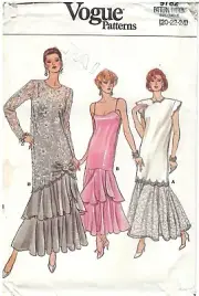 1986 Vogue Patterns 9782 Misses' Tunic Dress pullover size 20-24 pattern