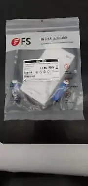 New Sealed FS S28-PC01 1m 25G SFP28 Passive Direct Attach Copper Twinax DAC cab
