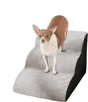 Stairs - Dog Bed Stairs, Dog Stairs, Small Dog Sloping Stairs, Waterproof Pet Stairs, Easy to Clean 3 Step Sponge Hanging Stairs, Dog Stairs with Flannel B