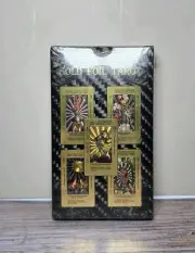 Gold & Black Foil English Tarot Card Deck For Beginners With Guidebook