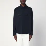 [ZEGNA] Navy blue cotton shirt L Blue
