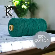 3MM 3ply macrame cord JADE High Quality Cotton Soft 3 Strand Twist Melbourne