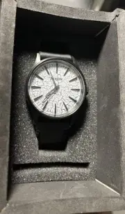 NIXON WATCH MEN Sentry BLACK Rare *Quartz Leather + HIGH QUALITY / A377-2614-00.