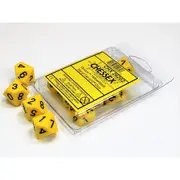 CHX 26202 Opaque Yellow/black Set of Ten d10s