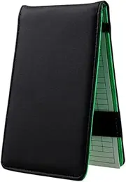 Abaodam Golf Score Keeping Book Portable Supplies Compact Score Recording Notebook Compatible with Scorecards Stylish PU Design Present for Golf