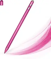Stylus Pen for Touch Screens, Dual Tips i-OS & Android Rose Red