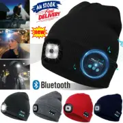 Wireless Bluetooth LED Hat with Music Speakers Light Beanie Rechargeable Hat NEW