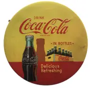 Coke In Bottles Round Sign 30cm