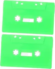 2pcs Retro Cassette Tape Storage Box Empty Audio Storage Holder for Home for Blank Recording Tapes for Bookshelves Desks