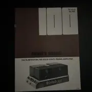 Vintage Original McIntosh MC100 Manual, NEW