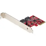 StarTech.com SATA Controller - Serial ATA/600 - PCI Express x2 - Plug-in Card - RAID Supported - 0, 1, JBOD RAID Level
