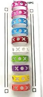 [PMG1] Colorful Toe Rings (Pack of 10), Non-Precious Metal, No Gemstone