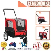 2-IN-1 Pet Dog Bike Trailer Jogging Stroller Tow Behind Carrier Bicycle Trailers