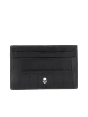 Alexander Mcqueen Skull Embossed Leather Cardholder