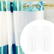 24 Pcs Shower Curtain Hook Rod Circle Hooks Rings for Circular Clear