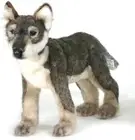 HANSA Stuffed Animal Real No.5467 Baby wolf Plush Doll Cute Kawaii From Japan