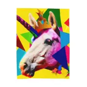 Velveteen Plush Blanket Unicorn Rainbow Cute Mythical Fantasy Art Home Decor