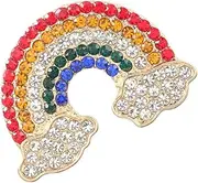 [LIFKOME] Cute Rainbow Corsage Brooch Decorative Breast Pin Fashionable Brooch Alloy Clothes Badge for Daily Use