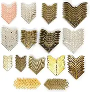 120Pcs Vintage Metal Book Corner Protector Iron Guard Edge Cover Book Scrapbooking Corner Protector, Menus Scrapbook Album Notebook Folder File Corner Decorative Frame Angle Protector Covers 15 Styles