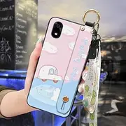 Phone Case Compatible with ZTE A402ZT/Kantan Sumaho4, Back Cover Ring Anti-dust Protective Soft case Lanyard Wrist Strap Waterproof Anti-Knock