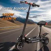 Electric Scooter 1500W 55KM/H Foldable E-Bike 40km Off Road 10" Tyre Portable