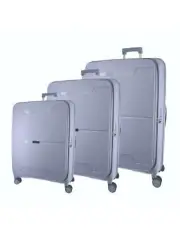 Pierre Cardin Front Opening Hard-Shell 3-Piece Luggage Set in Blue