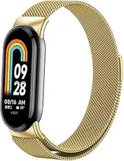 BWAD Milanese Loop Strap For Xiaomi Mi Band 8 NFC stainless steel Quick Release belt Correa Miband8 Bracelet Mi band 8 Accessories Watchbands