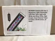 Classic Aquarium Light Fish Tank Extendable Brackets White & Blue LED 36-48" Bar