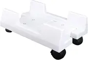 TEHAUX Computer Bracket White Movable Computer Mainframe Holder Pulley Bracket Safe and Practical Choice