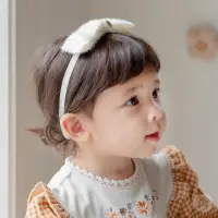 在飛比找momo購物網優惠-【Happy Prince】韓國製 Rose純白雪絨蝴蝶結女