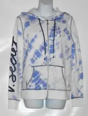 Victoria's Secret Long Sleeve Full Zip Tie Dye Hoodie Blue Small (S) NWT