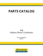 New Holland 478 Haybine Mower Conditioner Parts Catalog Manual Exploded Diagrams