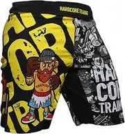 [Hardcore Training] Doodles Fight Shorts Men's Boxing MMA Combat BJJ Grappling Fitness Muay Thai Kickboxing No Gi