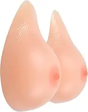 [CYXZX] 1 Pair Reusable Fake Breasts Self Adhesive Silicone Breast Forms for Breast Cancer Surgery Woman Chest Improvement (Size : DD~Cup (1200g/pair))