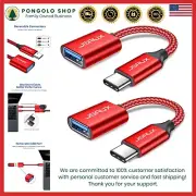 Tangle-Free USB C to USB 3.0 Adapter - 2-Pack, Fast Transfer for All USB Devices