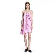 [ACNE STUDIOS] Fluid Satin Halter Dress Pink