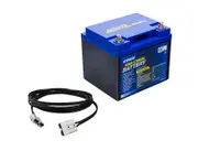 Kings 60Ah Lithium LiFePO4 Battery Prismatic cells + 6M Lead with Plugs